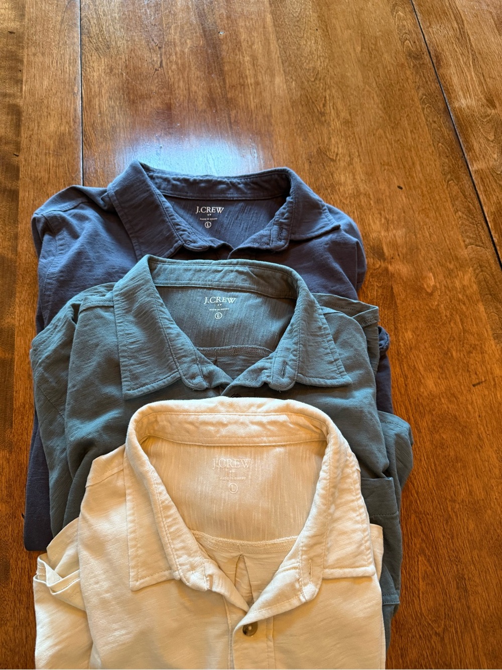 J. Crew Men’s  Shirts in Navy, Teal, Cream